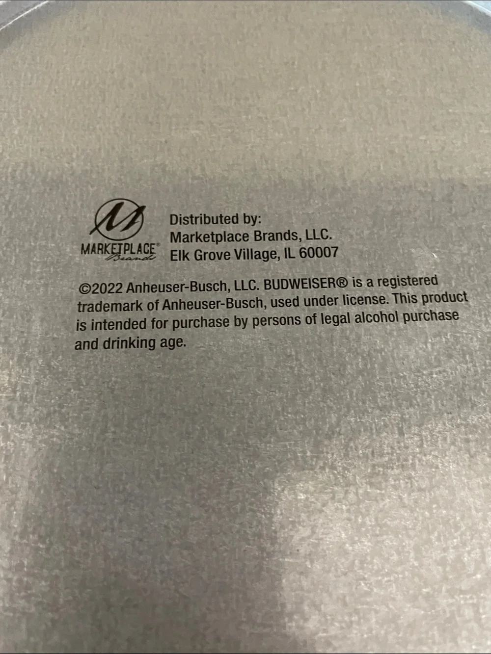 Budweiser branded metal